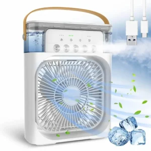 Portable Mini Air Cooler Fan | 3 Speed USB Personal Cooler| Timer & Spray Modes