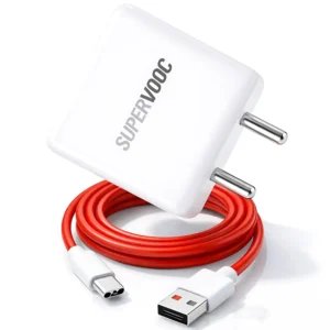 130w SuperVOOC Fast Charger with Type-C Cable | Fast Charging Adapter for OnePlus, Redmi, Realme, Oppo, Samsung and VIVO