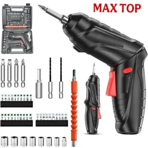 Max Top 47-in-1 Electric Screwdriver Set | Cordless Drill Driver Machine | Portable DIY Repair Tool Kit